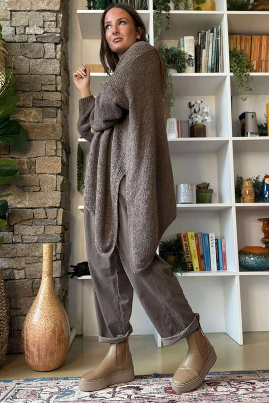  Big Softie Super Slant Knit Jumper Earth /12=